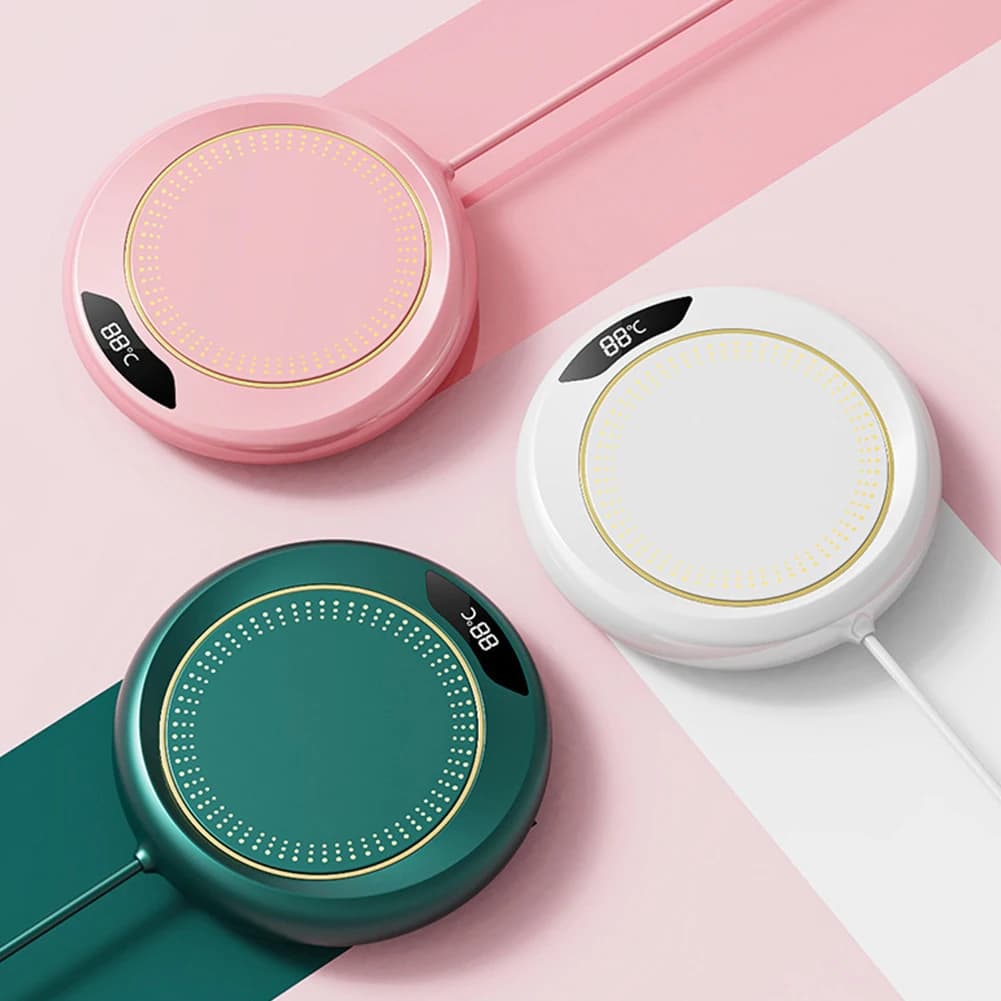 مدفأة أكواب قهوة مع 3 إعدادات حرارة - لوحة تسخين محمولة للسفر والمكتب والمنزل - 4