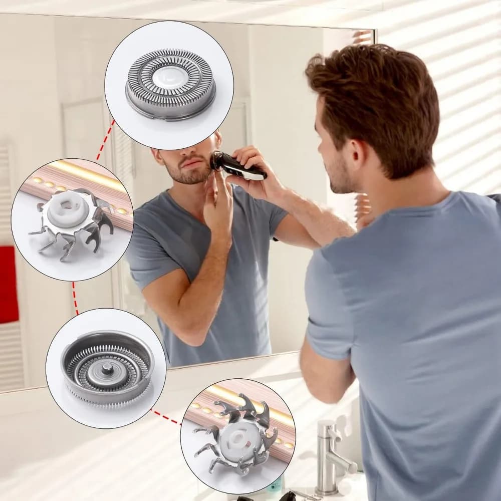 Aquatouch Replacement Shaver Heads Compatible with Series 1000 2000 3000 5000 AT8xx AT7xx PT8xx PT7xx - New Accessories - 2