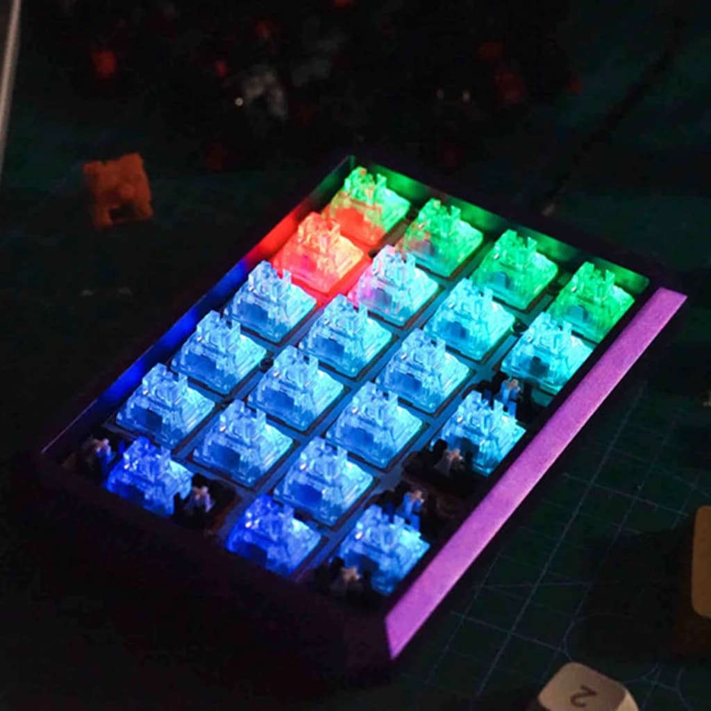 TTC Frozen Switch V2 Mechanical Keyboard Silent Switches 3 Pins  Linear 39gf RGB Transparent Custom Gaming Keyboard for Gamer - 5