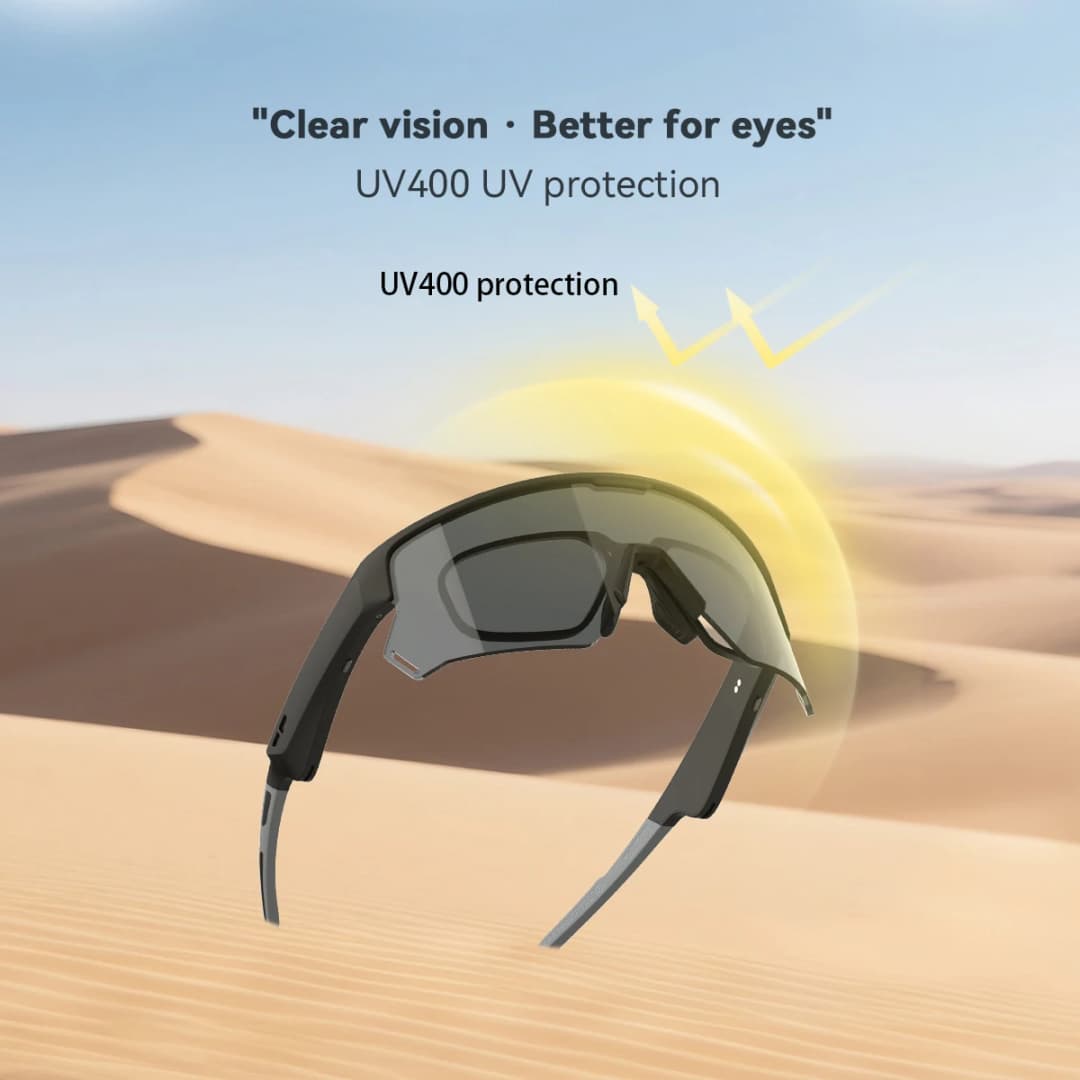 نظارات ذكية من Blackview مكالمات بلوتوث مشغل موسيقى نظارات شمسية ذكية مقاومة للأشعة فوق البنفسجية مضادة للوهج نظارات رجالية لركوب الدراجات في الهواء الطلق - 5