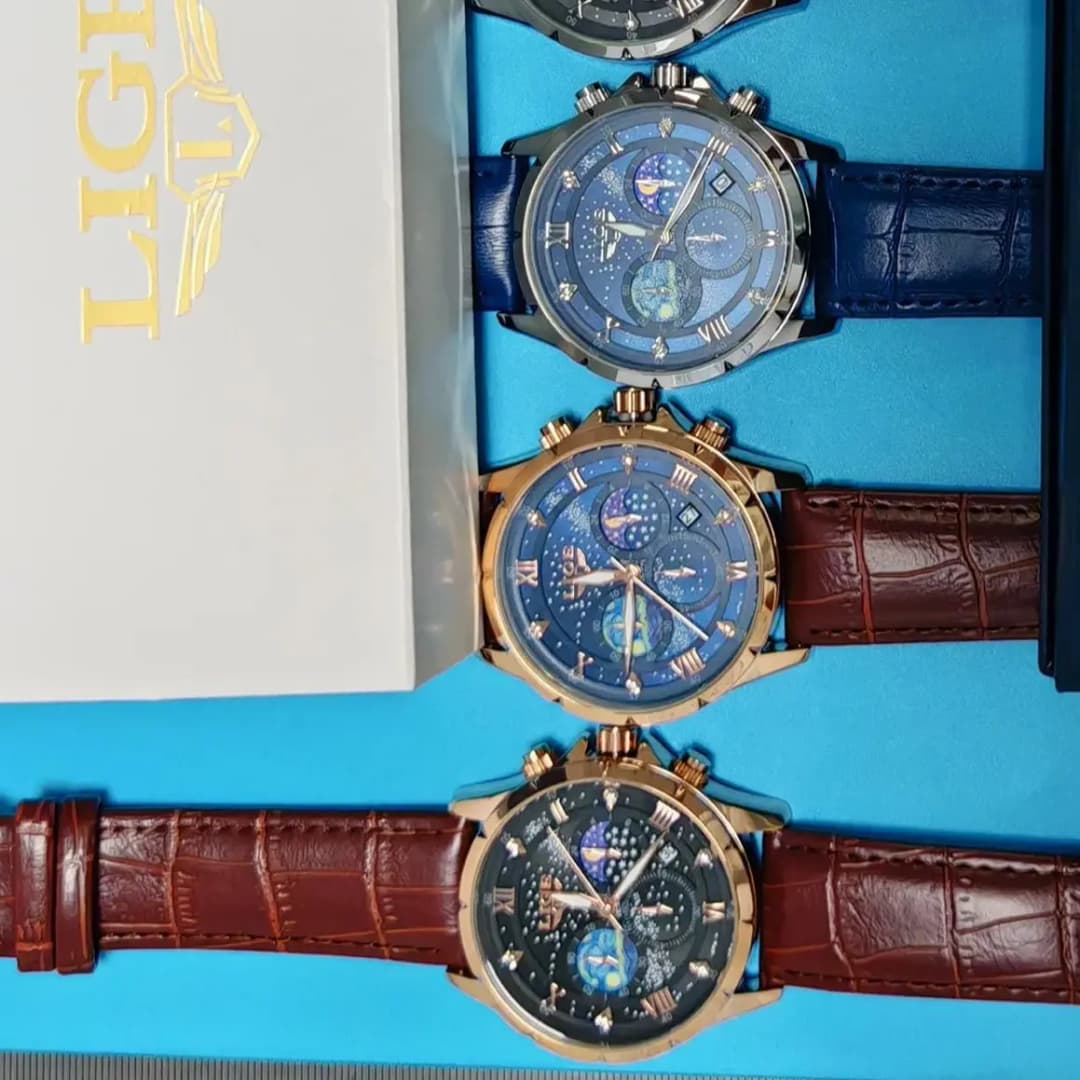 LIGE Men Watches Casual Sport Watch Men Luxury Waterproof Date Watches Luminous Chronograph Wristwatch Male Quartz Leather Clock - 6