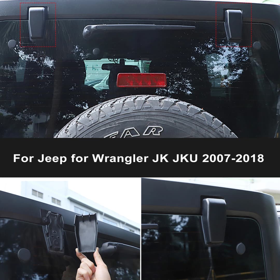 غطاء مفصلات الباب الخلفي 2 قطعة لسيارات جيب رانجلر JK JKU 2007-2018 68140033AA غطاء مفصلات باب خلفي سهل التركيب - 2