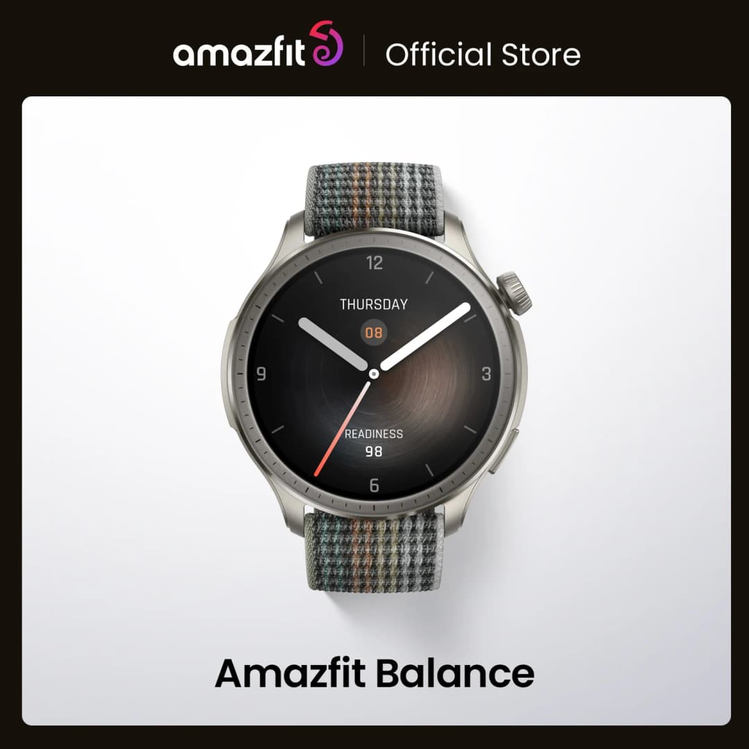 ساعة Amazfit Balance الذكية 46 ملم، مدرب النوم، نظام تحديد المواقع المزدوج، أكثر من 150 وضع رياضي، جاهزة لهواتف أندرويد وآيفون
