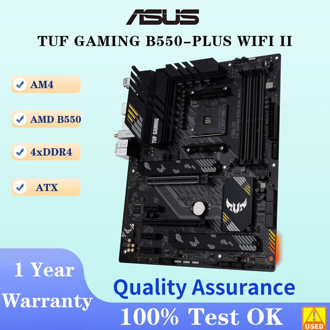 B550 ATX Mainboard ASUS TUF GAMING B550-PLUS WIFI II Motherboard Socket AM4 CPU DDR4 4866(OC) MHz Memory