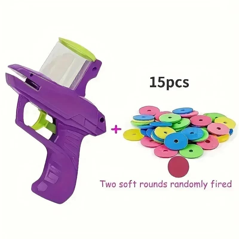 Funny Cat Toys Creative Turnip Gun with 15pcs Reusable Foam Disc Pet Hunting Interactive Toy Dog Cat Pet Supplies - 2