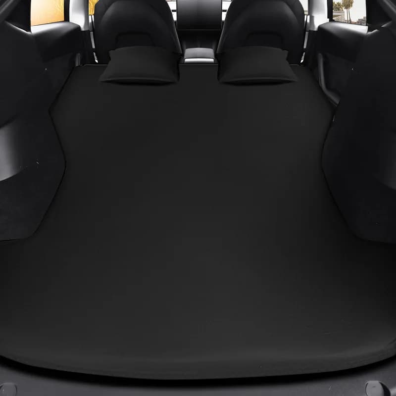 For Tesla Model 3 Model Y 2017-2026 Inflatable Air Mattress Outdoor Camping Inflatable Special Suede Fabric Car Travel Bed - 2