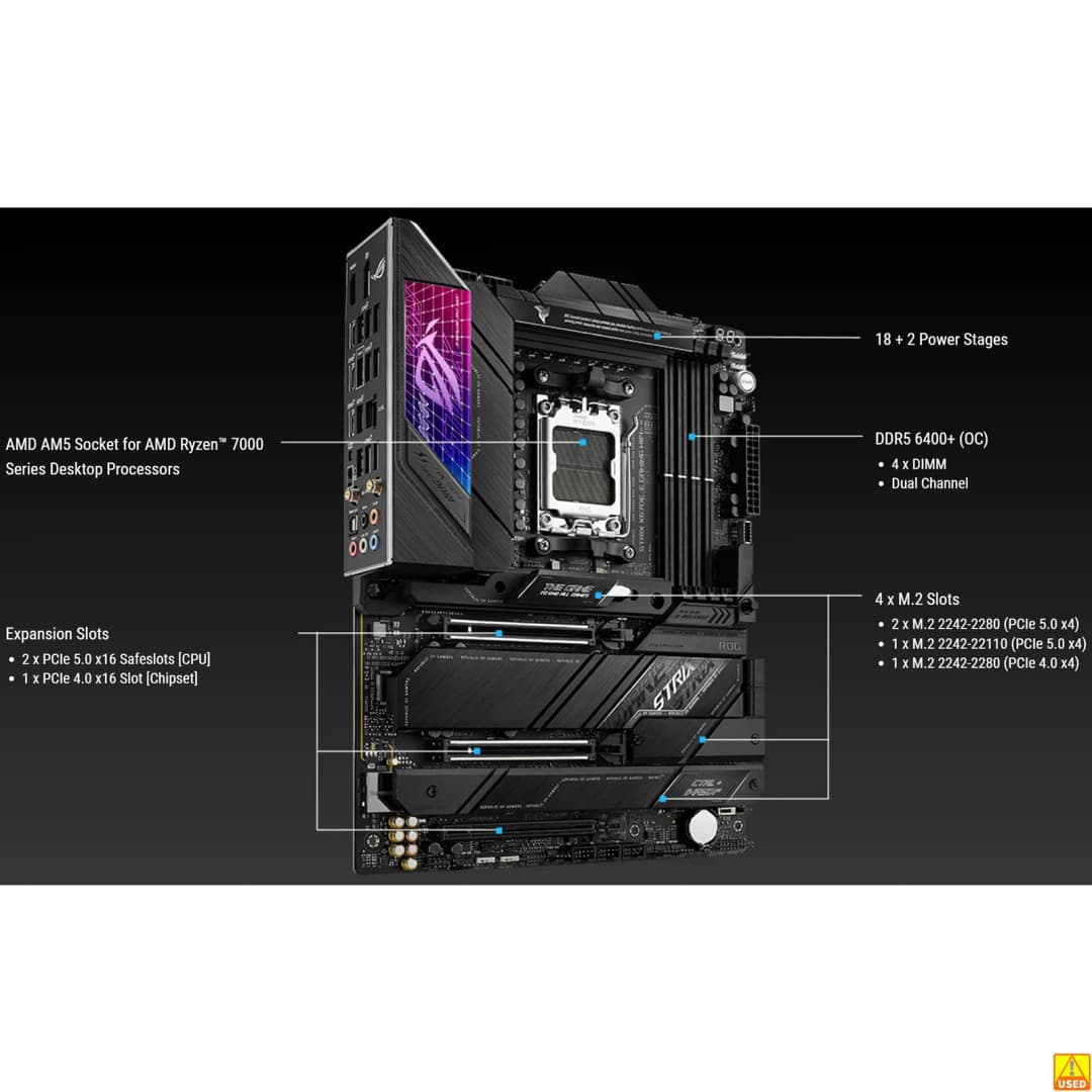 ASUS ROG STRIX X670E-E GAMING WIFI Motherboard Socket AM5 CPU DDR5 8000+(OC) Memory Chipset X670 ATX Mainboard