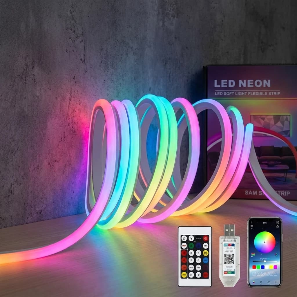 RGB Game Ambient Sync LED Light Strip Computer Monitor Display Backlight DIY Color Pickup Light Smart Gaming Room Decor - 5
