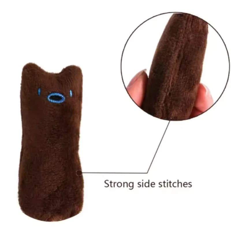 Teeth Grinding Catnip Toys Funny Interactive Plush Cat Toy Pet Kitten Chewing Vocal Toy Claws Thumb Bite Cat mint For Cats - 5