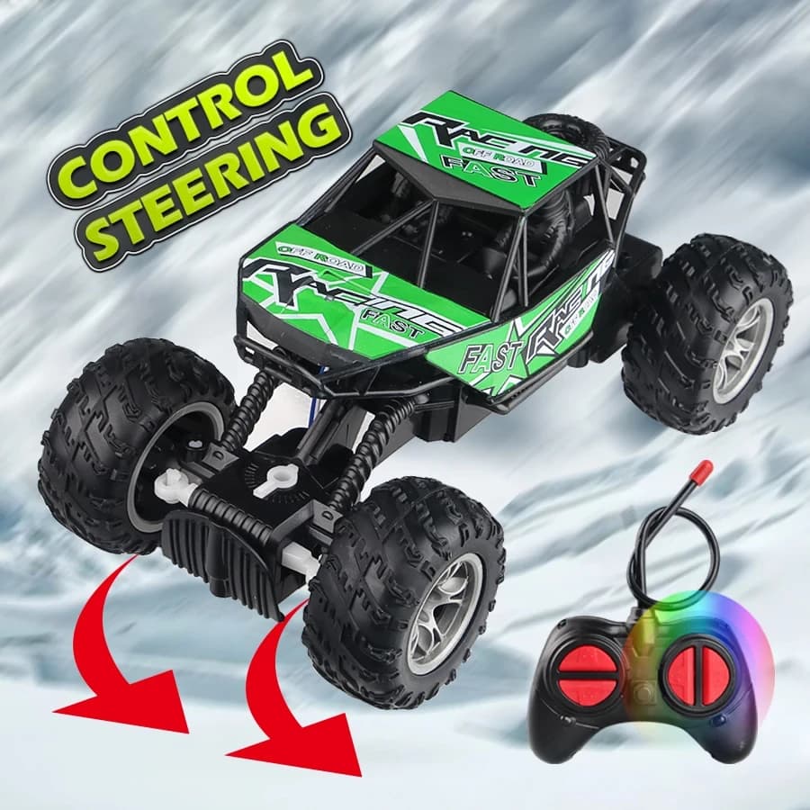 4-Way Remote Control Car with Light Anti-Slip Rubber Tire Outdoor Off-Road Climbing Kidsren's Boy Toy Car Model - 4
