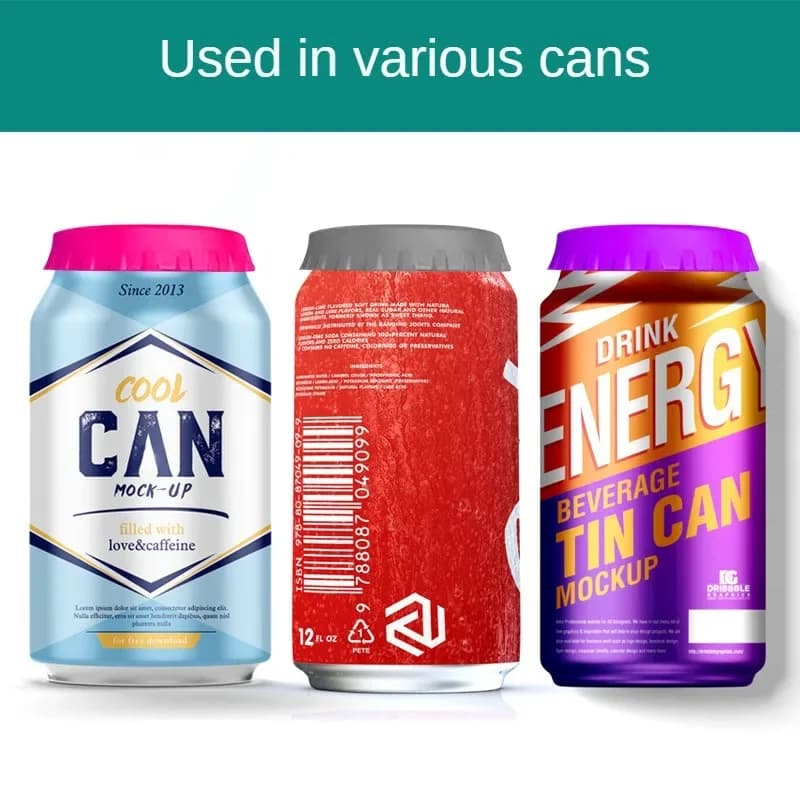 أغطية علب مشروبات قابلة لإعادة الاستخدام، أغطية سيليكون مانعة للتسرب، 1-2 قطعة - 3