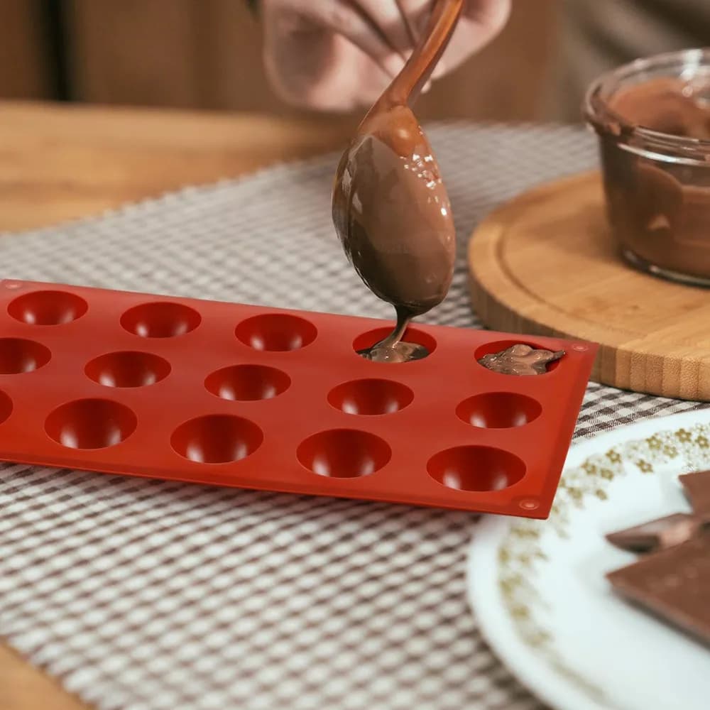 1Piece Semi Sphere Silicone Chocolate Mold Half Ball Cheesecake Tray Silicon Cake Dome Baking Mould Pudding Candy Jelly DIY Tool - 3