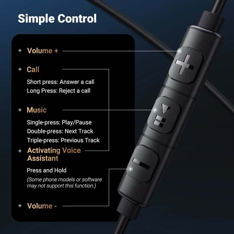 يو جرين سماعات أذن سلكية 3.5mm يو إس بي Type C مع مايك، سماعات أذن سلكية داخل الأذن سماعات ستيريو HiFi، لمعظم الأجهزة مع مقبس 3.5mm - 4