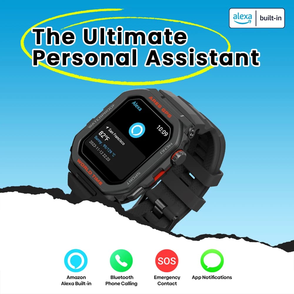 New Zeblaze Ares GPS Smart Watch Built-in Alexa & GPS Make/Answer Phone Calls Smartwatch Heart Rate Spo2 Fitness Tracking Watch - 6