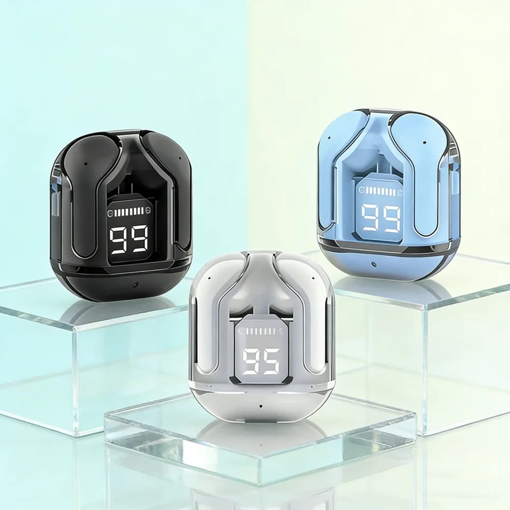 TWS LED 150mAh Power Digital Display Headset Wireless Headphones Power Digital Display Stereo Sound Earphones for Smartphones