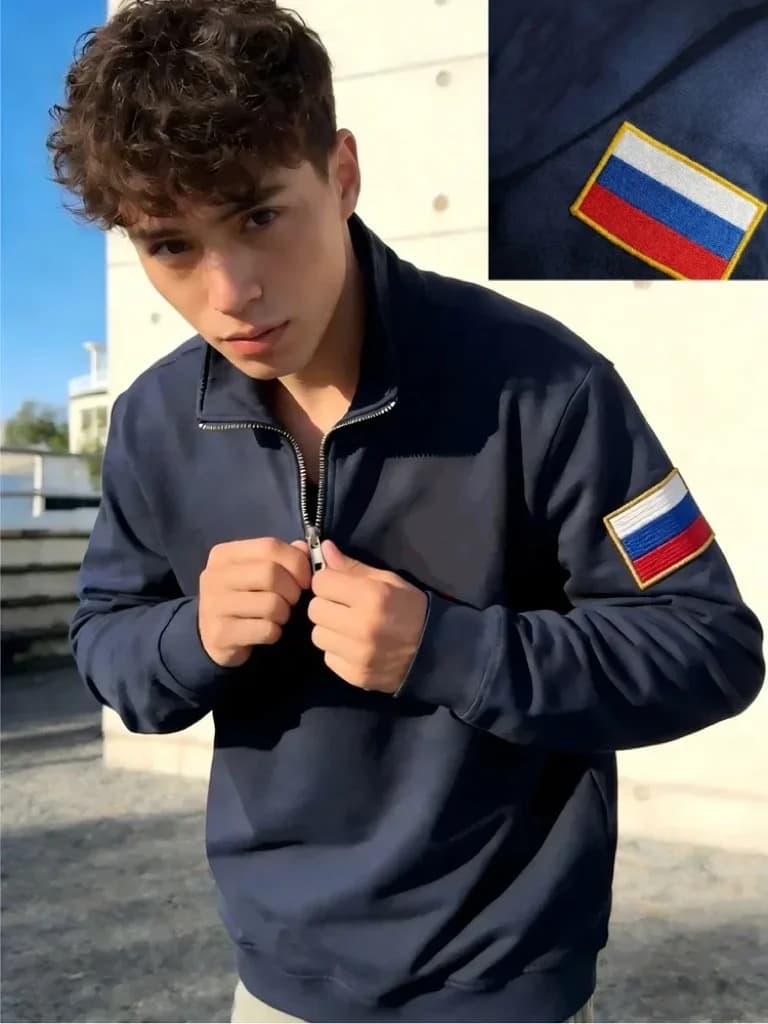 سترة رياضية مطرزة بتصميم Y2K كلاسيكي، ياقة عالية، سحاب ربعي، بلوفر فضفاض، ملابس رياضية كاجوال للرجال والنساء - 3