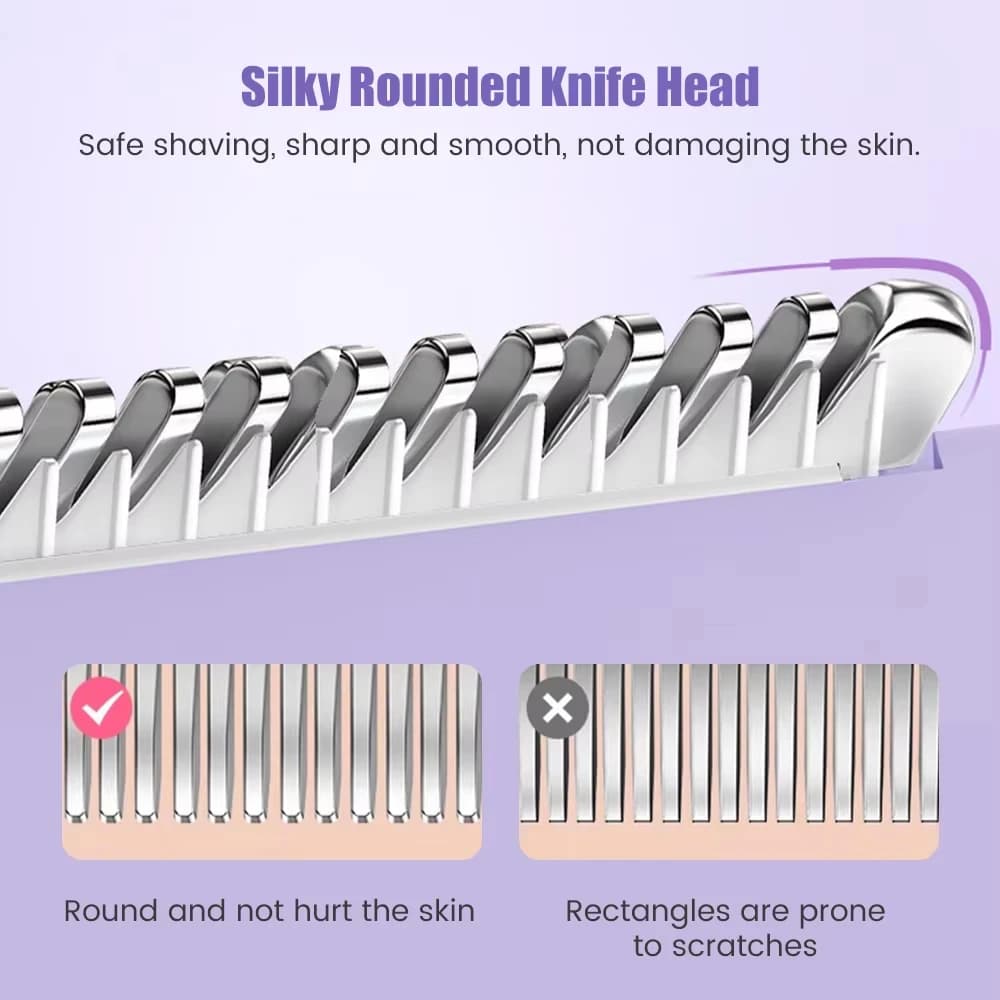 2026 New 2in1 Electric Razor for Women Painless Hair Removal Rechargeable Body Trimmer Underarm Mustache Epilator Shaver - 4