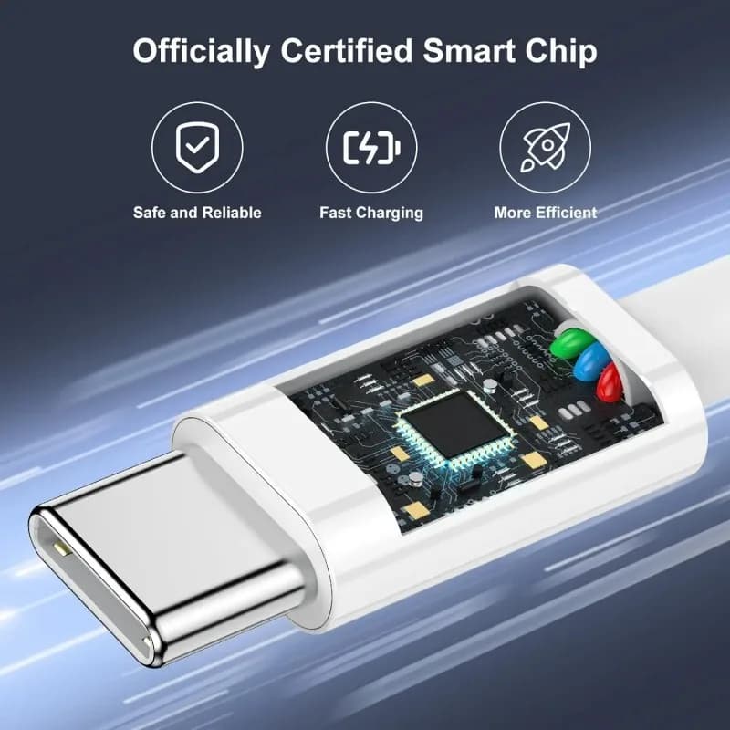 3 قطعة كابل USB C إلى USB C 100 واط شحن سريع كابل الشاحن يدعم الشحن السريع آيفون 16 15 سامسونج شاومي هواوي الخ - 4