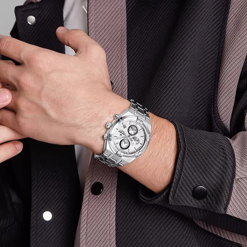 NAVIFORCE Original Watches for Men Quartz Fashion Sport Chronograph Male Simple Wild Waterproof ate Display Wristwatch Man Clock - 6