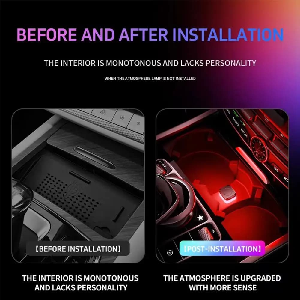 جديد العالمي USB سيارة الداخلية المحيطة مصباح لتهيئة الجو LED أضواء الإشارة السيارات القراءة مصباح زينة اكسسوارات السيارات الداخلية - 5