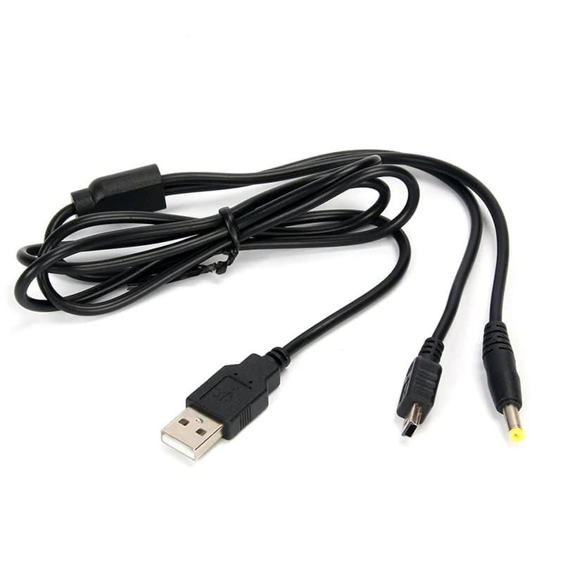 شاحن USB 2 في 1 لـ PSP 1000/2000/3000 مع كابل بيانات وكابل شحن - 4