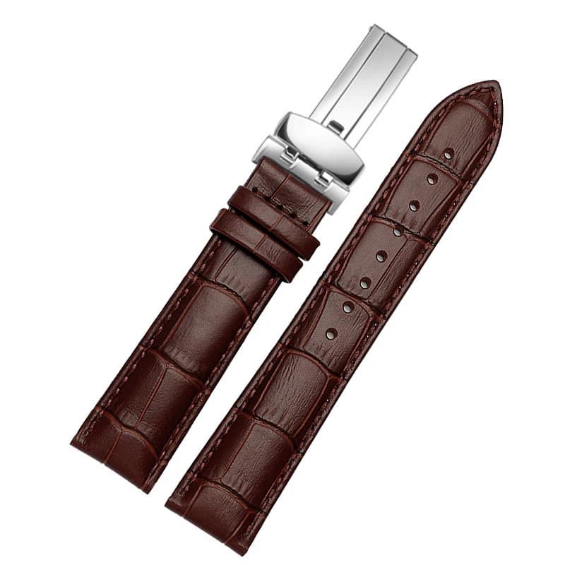 20mm 22mm Genuine Leather Watchband Casio BEM-501 506 307 EDIFICE Series EFB-530 MTP-1303 Watch Band Bracelet Strap Black Brown - 6