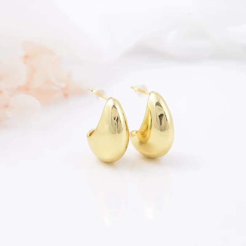 Minimalist women's fashion sense, water drop bean earrings, niche design sense, light luxury, high-end 925 silver needle water d - 4