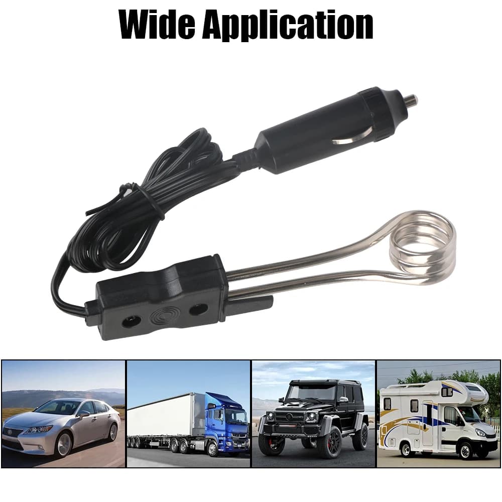 سخان غمر للسيارة بقوة 120-140 واط - سخان كهربائي آمن للشاي والماء والقهوة والحليب - 5