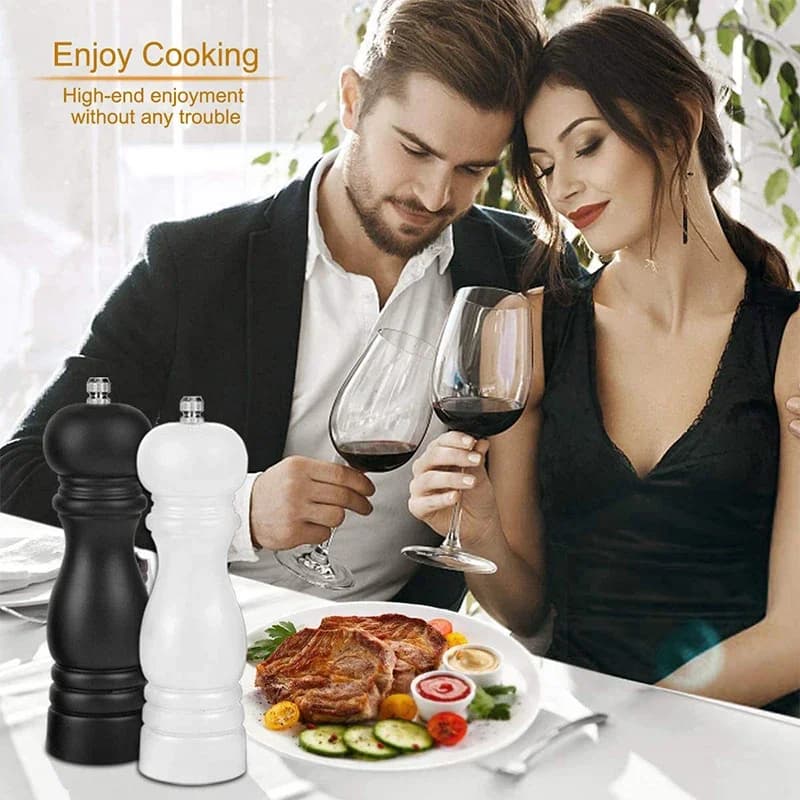 Creative Grinder Black Pepper Mill Dutch Wood Tools Kitchen Cooking BBQ Tools  Grinding Seasoning Bottle  Salt Mills Tools - 5