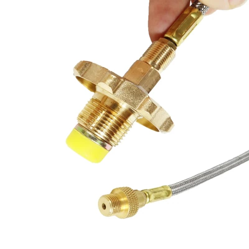 Outdoor Camping Stove Burner Flat Gas Canister Flamethrower Adapter Propane Gas Connection Head Transformer for Gas Stove - 4
