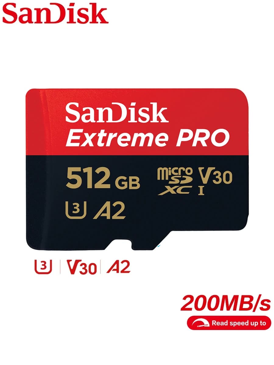 Sandisk Extreme pro SD Card 64GB 128GB 256GB 512GB U3 4K V30 A2 Class 10 Flash Card for Phone Camera - 3