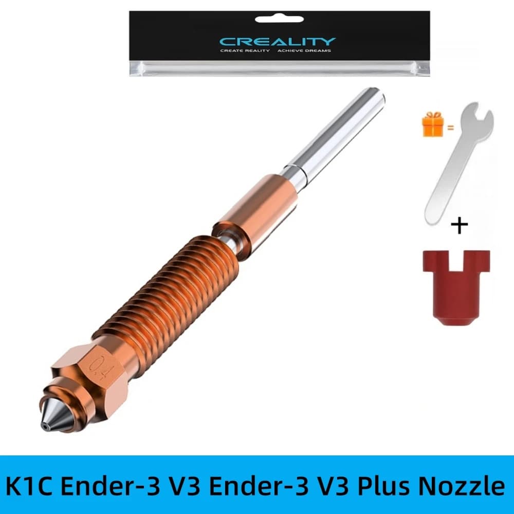 فوهة التبديل السريع من كرياليتي لطابعات K1 ماكس K1C إيندر-3 V3/إيندر 3 V3 بلس فوهة من الفولاذ المقسى مطورة للطباعة عالية السرعة - 2