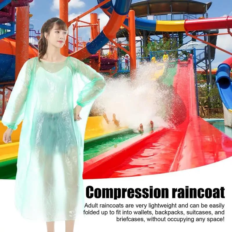 Portable Raincoat Women Men Outdoor Rainwear Waterproof Disposable Camping Hiking Hooded Ponchos Rain Cover Travel Accessories - 2