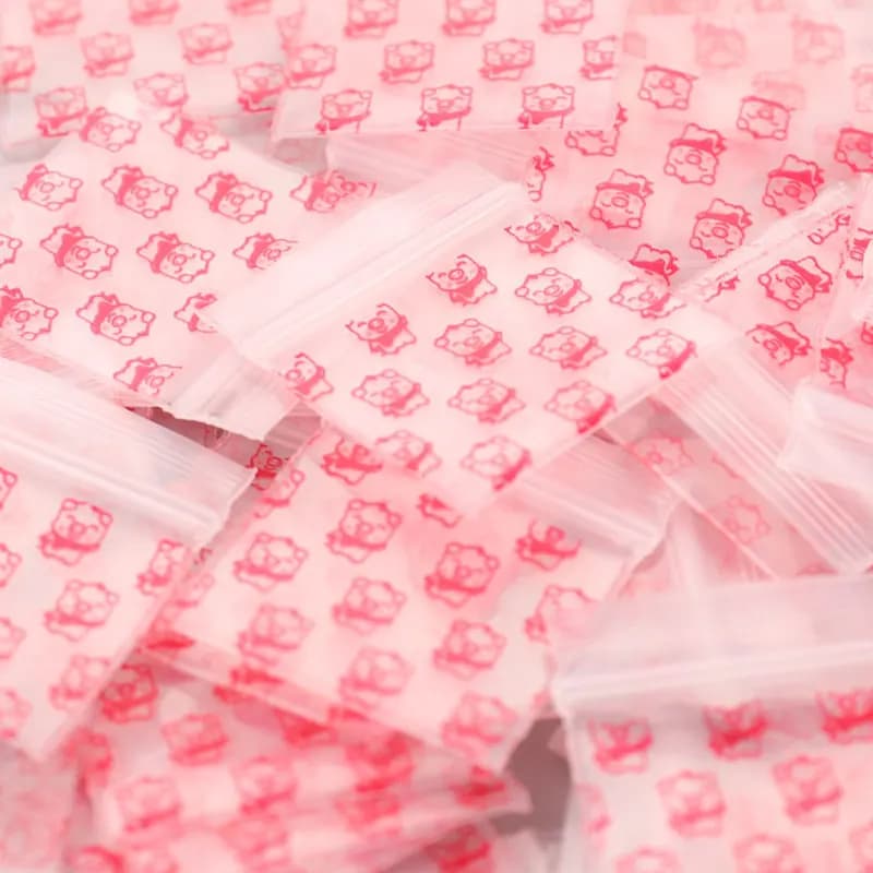 100PCS PE Plastic Packaging Bags Ziplock Bag Pill Packaging Pouches New Mini Zip Lock Bags Zipper Bag Ziplock Bag 2.5x3cm - 6