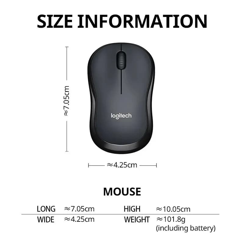 Logitech M240 Wireless Bluetooth Mouse Silent Compact Portable Smooth Tracking Mice for Windows MacOS - 5