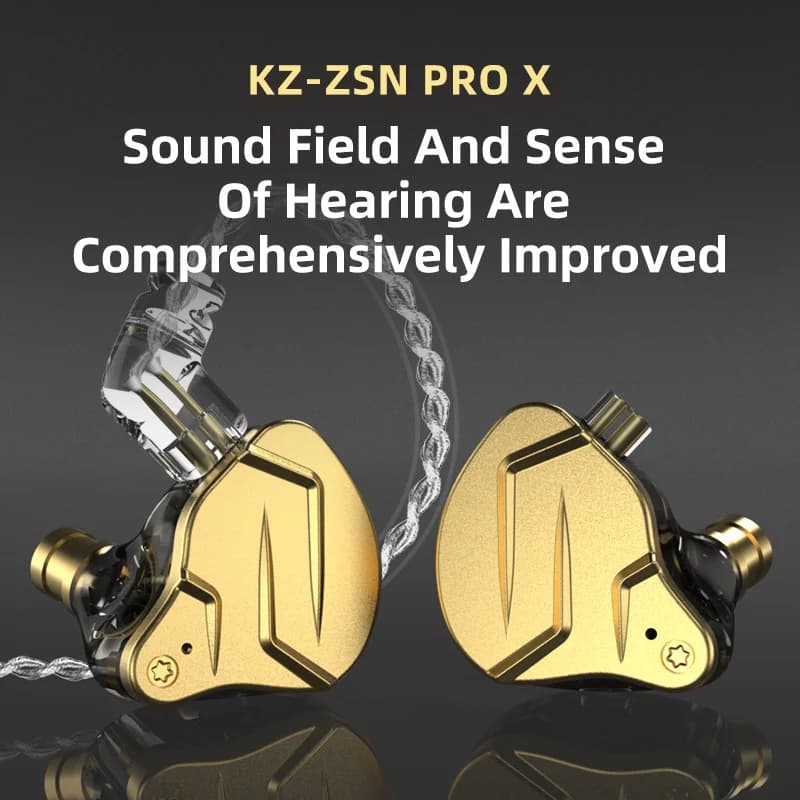 KZ ZSN Pro X metal headphones 1ba + 1dd hybrid technology high-fidelity bass monitor sports headphones and noise-cancelling head - 3