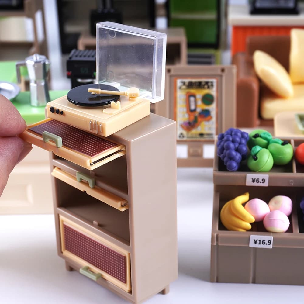 دمية مصغرة 1:12، ملحقات ماكينة قهوة، خلاط، عصارة، أجهزة، نموذج أثاث دمية، لعبة مطبخ صغيرة - 4