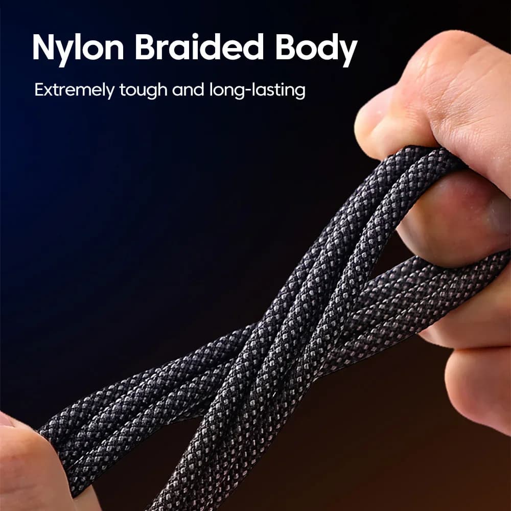NNBILI 240W Nylon USB A to Type C Super Fast Charging Cable For Samsung S26 Huawei USB C to Type C For iPhone 17 16 Charger Cord - 3