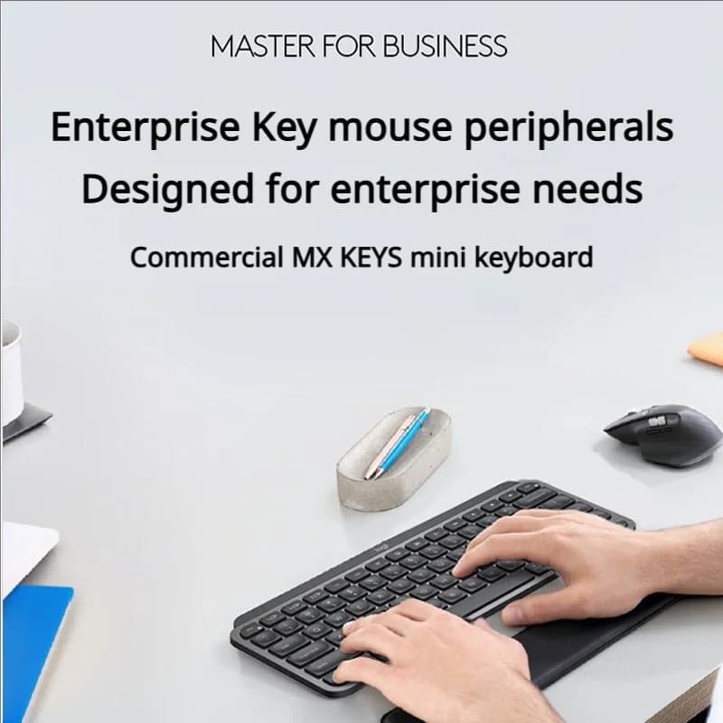 لوحة مفاتيح Logitech MX Keys Mini لاسلكية، بلوتوث، إضاءة خلفية، 79 مفتاح، Type-C، مناسبة للماك والآيباد - 2