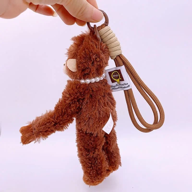 20cm Cute Little Monkey Pendant Plush Doll Animal Hanging Plushies Doll Bag Pendant Soft Stuffed Backpack Keychain Plush Dolls - 3