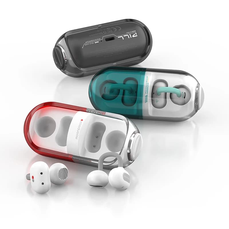 MOONDROP PILL OWS Open Ear Headphones Bluetooth 6.0 Hanging Earphones IPX4 Open Ear Clip Wireless Earbuds Built-in AI ENC Pill - 4