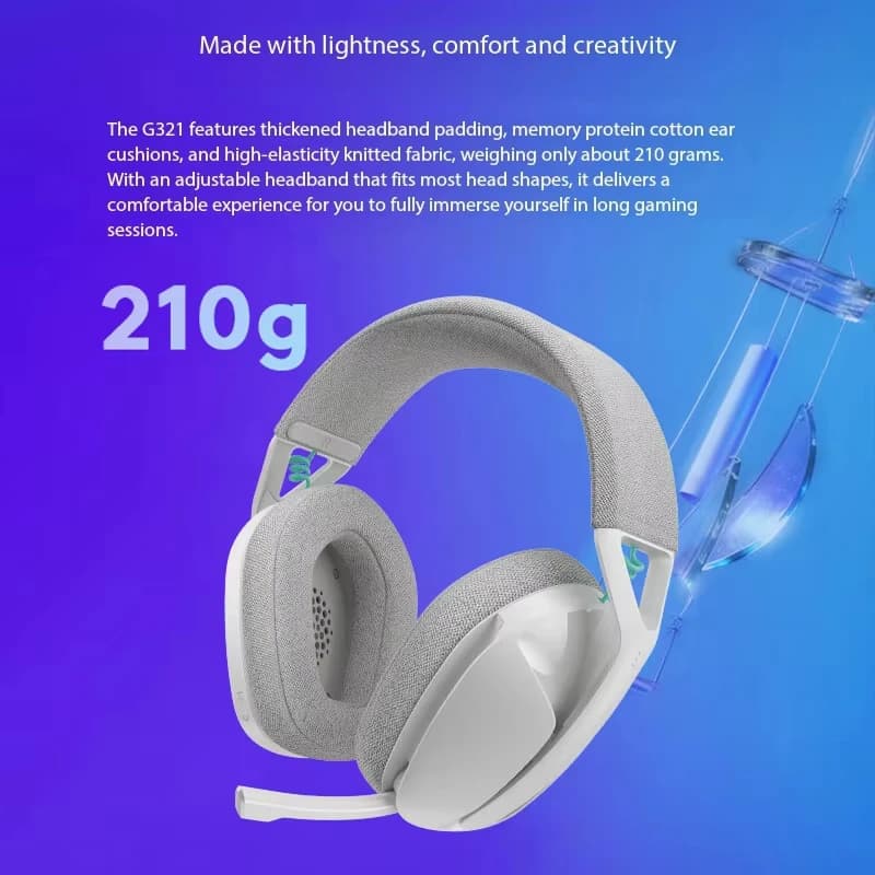Logitech G321 Gaming Headset Over-Ear Wireless Bluetooth Dual-Mode Connection, Detachable Noise-Canceling Microphone for Gaming - 6