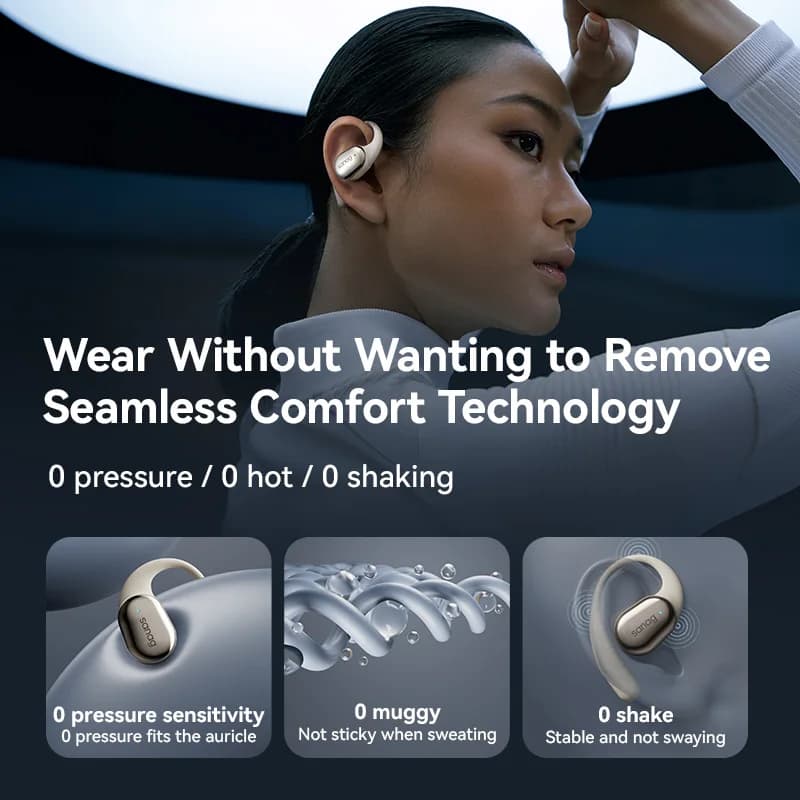 Sanag C16S Open Ear OWS Wireless Earphones Bluetooth 5.4 Air Conduction Headphones HiFi Sound 56Hours Playtime Waterproof TWS - 3