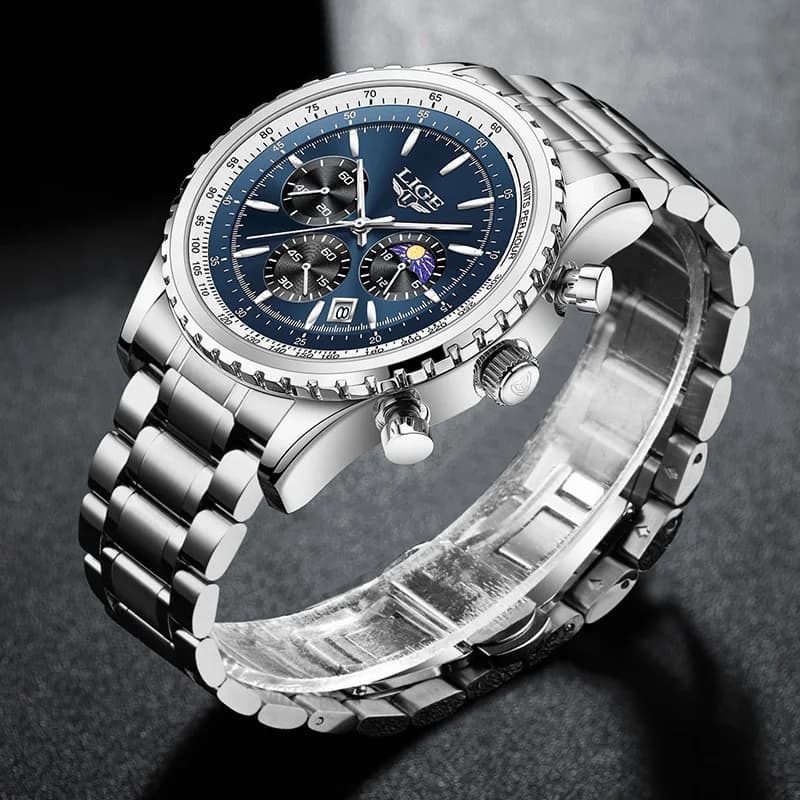 2026 LIGE Top Brand Luxury New Men Watch Quartz Man Watches Waterproof Luminous Watch for Men Date Chronograph Sport Wristwatch - 2