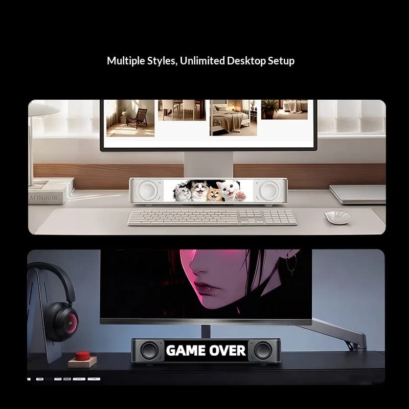 سماعة ألعاب بلوتوث Edifier Melo Bar عالية الدقة لوحة إضاءة قابلة للتبديل قابلة للتخصيص ضباب ليلي أسود هدية - 5