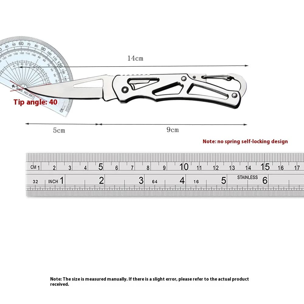 Portable Keychain Knife Sharp Fruit Knife Folding Outdoor Small Knife Student Dormitory Home Use Handy Mini Knife - 6