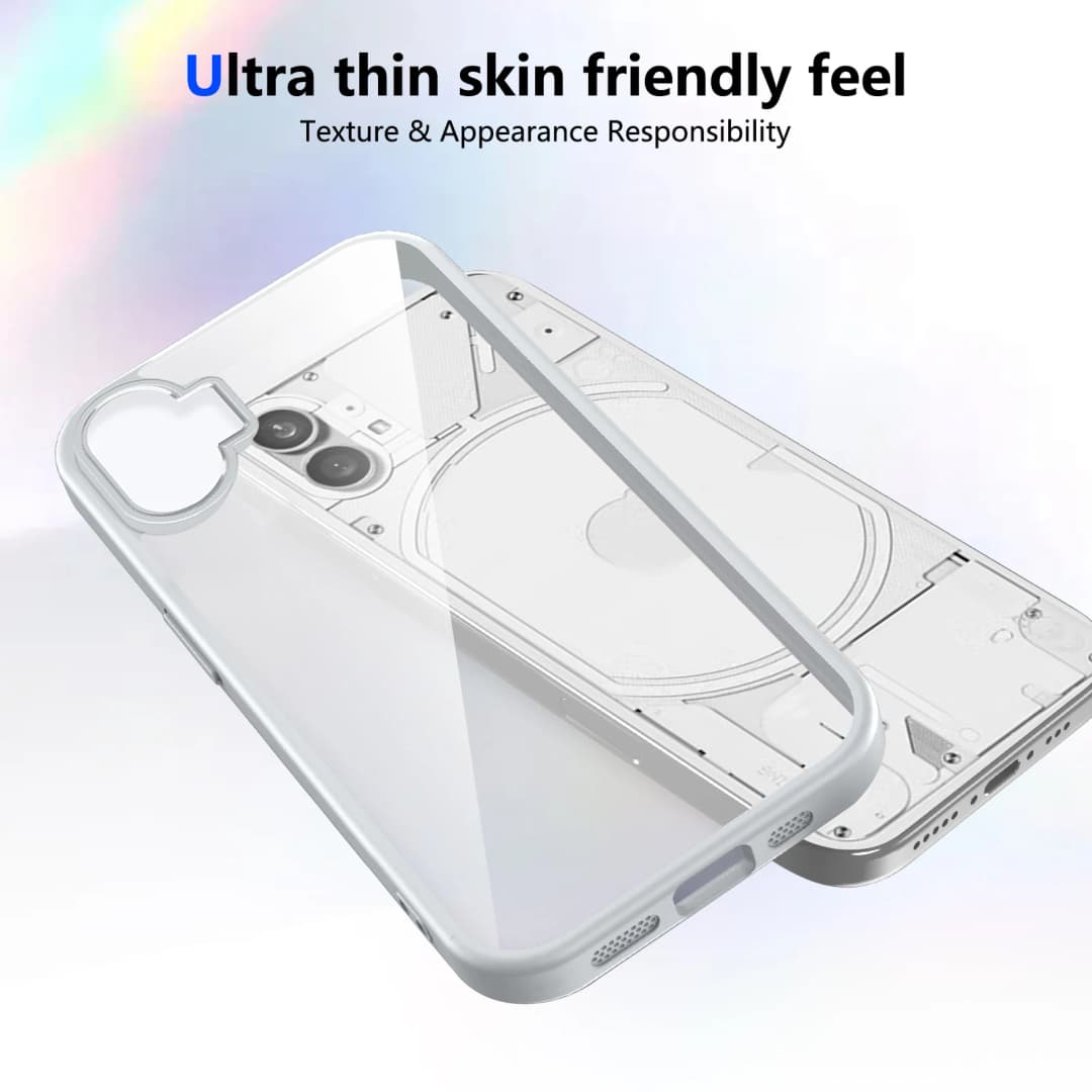 Nothing Phone One A063 Case Air Cushion Shockproof Silicone Bumper Clear Matte Back Cover Hard Phone Case for Nothing Phone 1 5G - 3