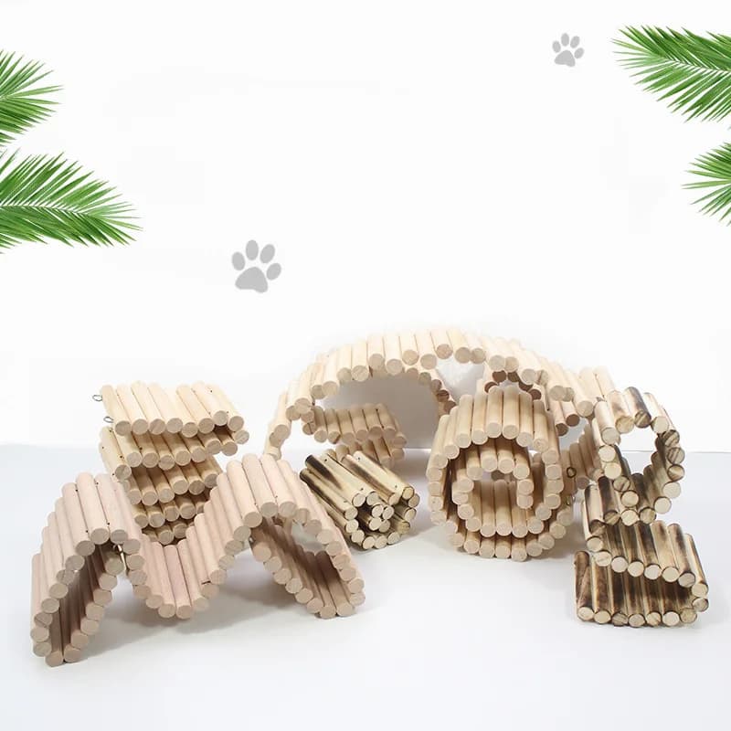 Hamster Landscaping Supplies Golden Bear Toys Rutin Chicken Fence Partition Second Floor Platform Climbing Small Pet Supplies - 2