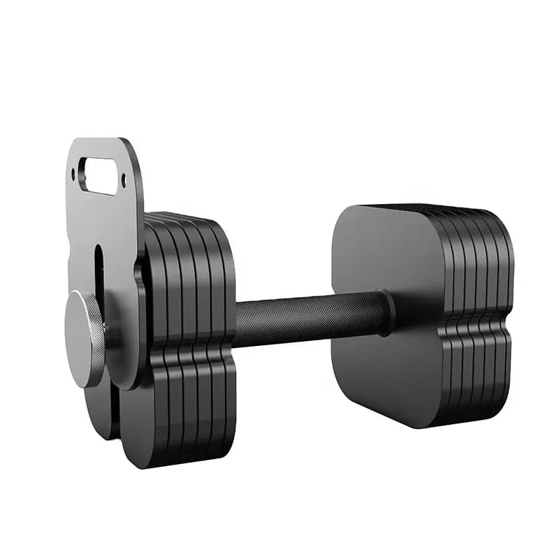 2026 Professional Pure Steel Adjustable Dumbbell 4kg-102kg Fast Adjustable Dumbbell 2kg Incremental Square Plug-in Dumbbell - 6