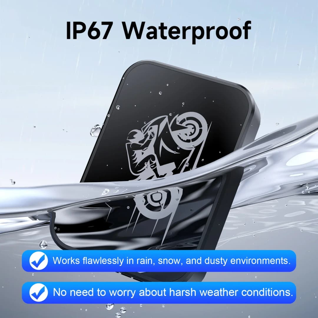 JIUYIN كاميرا مزدوجة دراجة نارية DVR 1080P كاميرا أكشن مسجل أمامي وخلفي مقاوم للماء داش كام للرؤية الليلية مع واي فاي - 3